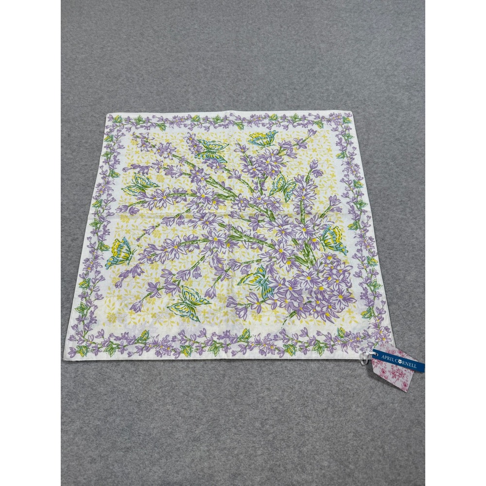 April Cornell Vintage Butterfly Garden Cushion Cover Pillow Case NWT 20X20